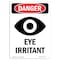 Signmission OSHA Danger Sign, Eye Irritant, 10in X 7in Rigid Plastic, 7" W, 10" H, Portrait, Eye Irritant OS-DS-P-710-V-1727 - alternate 1